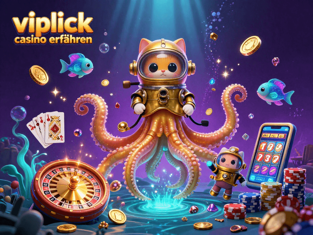 Spieler zeigen Erfahrungen mit VIPLuck Casino: Kolossaler Kraken und leuchtende Fische entwicken Spannung.