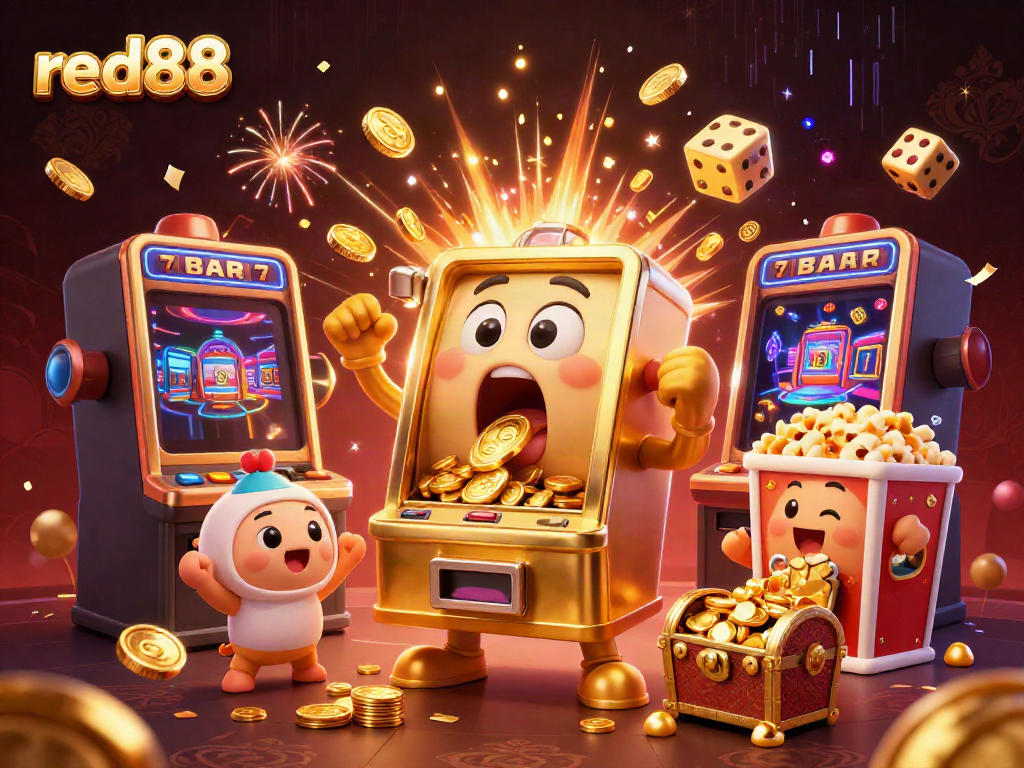 Experience thrilling wins at red88, where cartoon slot machines jackpot and cheer together.