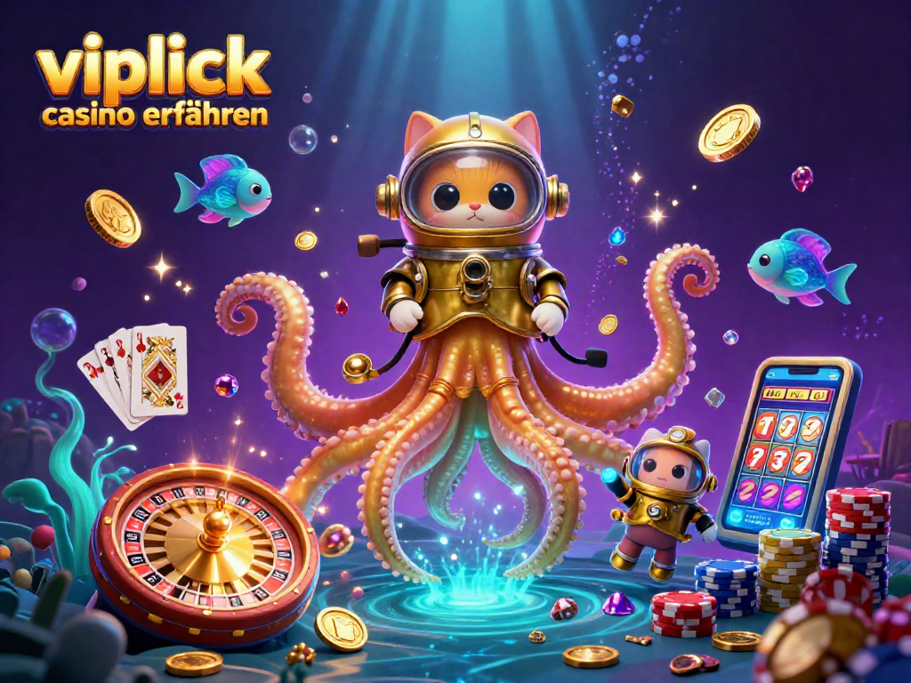 Spieler zeigen Erfahrungen mit VIPLuck Casino: Kolossaler Kraken und leuchtende Fische entwicken Spannung.