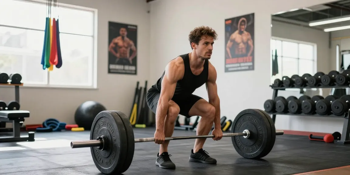 Fitness im Steroidshop: Bodybuilder beim Training in moderner Gym-Umgebung.