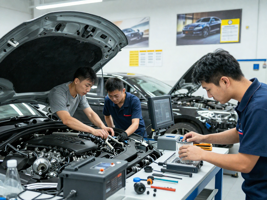 Professionelles Chiptuning Hannover in einem modernen Kfz-Werkstatt-Umfeld.