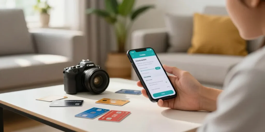 소액결제현금화 방법을 탐색하는 젊은이의 모습